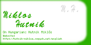 miklos hutnik business card